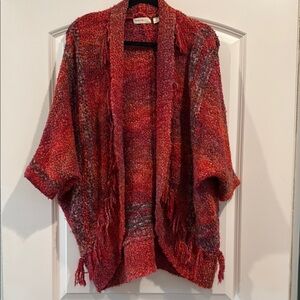 Anthropologie Sleeping in Snow Cozy Red Knit Women's Sweater